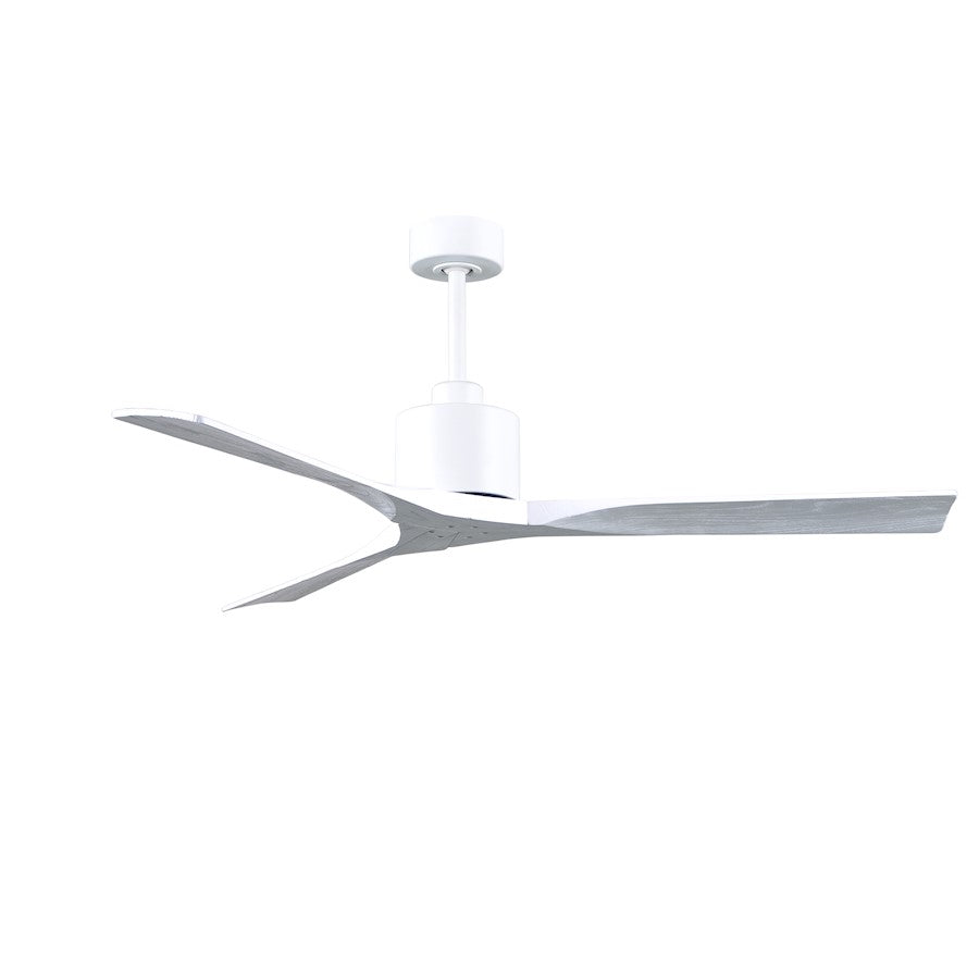 Matthews Nan 60in 3-Blade Ceiling Fan | Contemporary Textured Bronze and Walnut Wood | Great Room & Covered Patio | Model NK-TB-WA-60
