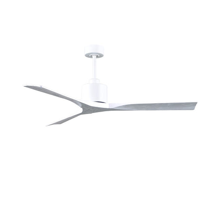 Matthews Nan 60in 3-Blade Ceiling Fan | Contemporary Textured Bronze and Walnut Wood | Great Room & Covered Patio | Model NK-TB-WA-60