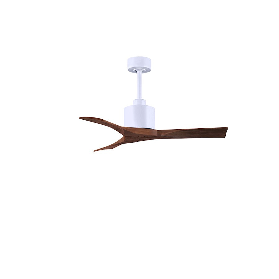 Matthews Fans Nan 42in 3-Blade Ceiling Fan | Contemporary Textured Bronze and Walnut Solid Wood | Bedroom & Living Room | Model NK-TB-WA-42