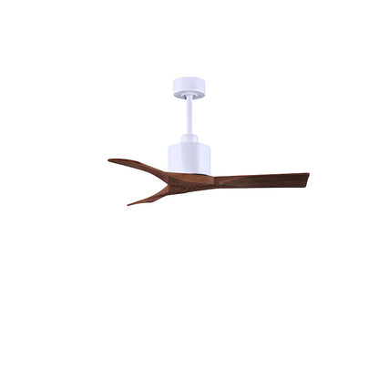 Matthews Fans Nan 42in 3-Blade Ceiling Fan | Contemporary Textured Bronze and Walnut Solid Wood | Bedroom & Living Room | Model NK-TB-WA-42
