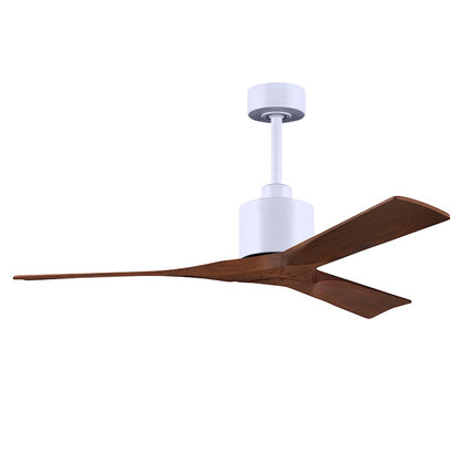 Matthews Nan 52in 3-Blade Ceiling Fan | Contemporary Textured Bronze and Walnut Wood | Living Room & Covered Patio | Model NK-TB-WA-52