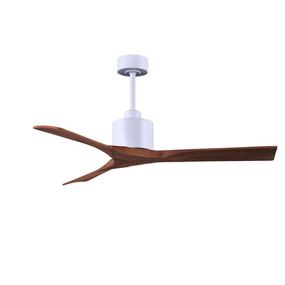 Matthews Nan 52in 3-Blade Ceiling Fan | Contemporary Textured Bronze and Walnut Wood | Living Room & Covered Patio | Model NK-TB-WA-52