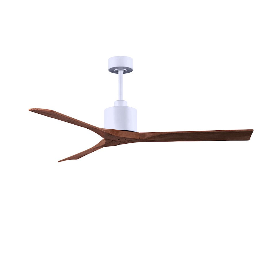 Matthews Nan 60in 3-Blade Ceiling Fan | Contemporary Textured Bronze and Walnut Wood | Great Room & Covered Patio | Model NK-TB-WA-60