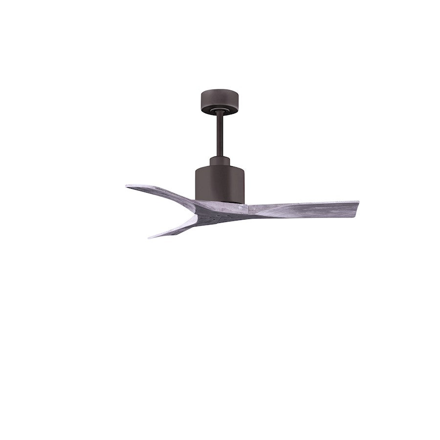 Matthews Fans Nan 42in 3-Blade Ceiling Fan | Contemporary Textured Bronze and Walnut Solid Wood | Bedroom & Living Room | Model NK-TB-WA-42