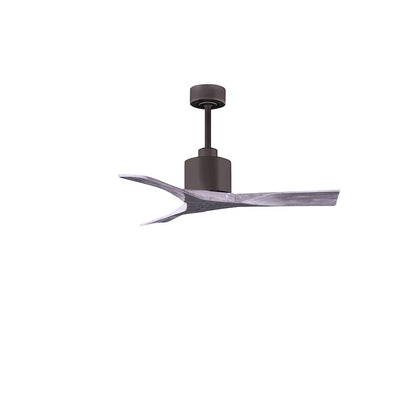 Matthews Fans Nan 42in 3-Blade Ceiling Fan | Contemporary Textured Bronze and Walnut Solid Wood | Bedroom & Living Room | Model NK-TB-WA-42