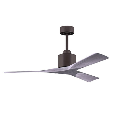 Matthews Nan 52in 3-Blade Ceiling Fan | Contemporary Textured Bronze and Walnut Wood | Living Room & Covered Patio | Model NK-TB-WA-52