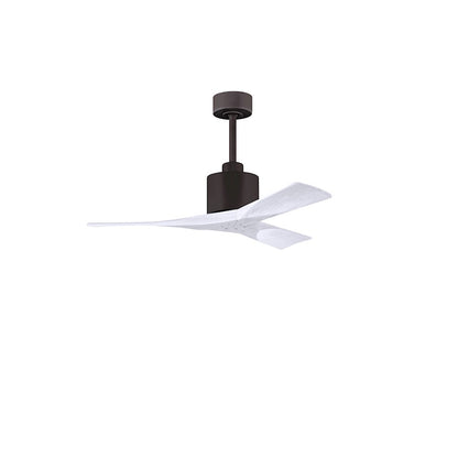 Matthews Fans Nan 42in 3-Blade Ceiling Fan | Contemporary Textured Bronze and Walnut Solid Wood | Bedroom & Living Room | Model NK-TB-WA-42
