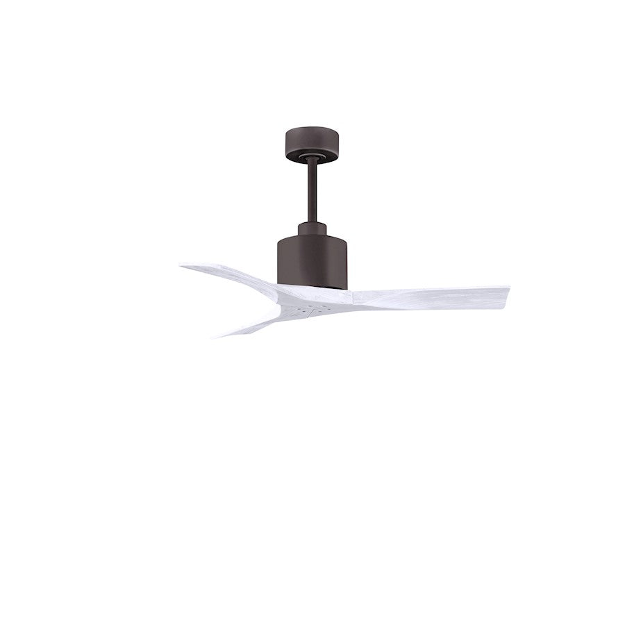 Matthews Fans Nan 42in 3-Blade Ceiling Fan | Contemporary Textured Bronze and Walnut Solid Wood | Bedroom & Living Room | Model NK-TB-WA-42