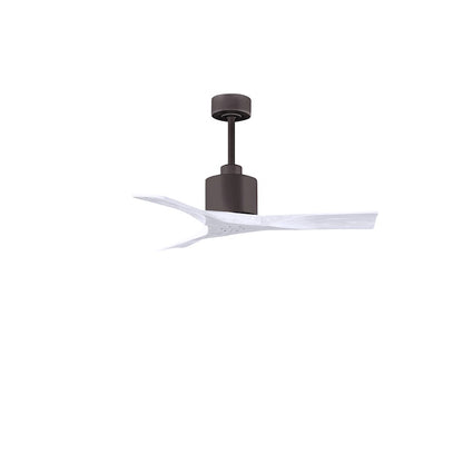 Matthews Fans Nan 42in 3-Blade Ceiling Fan | Contemporary Textured Bronze and Walnut Solid Wood | Bedroom & Living Room | Model NK-TB-WA-42