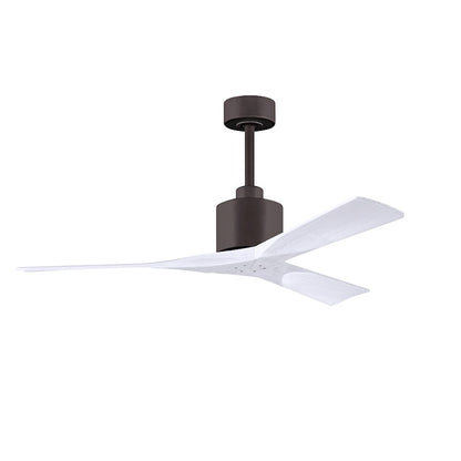 Matthews Nan 52in 3-Blade Ceiling Fan | Contemporary Textured Bronze and Walnut Wood | Living Room & Covered Patio | Model NK-TB-WA-52