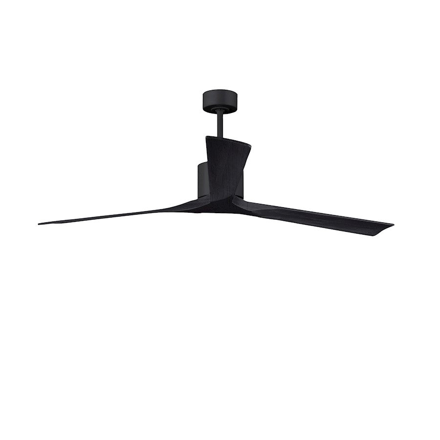 Matthews Fans Nan XL 72in 3-Blade Ceiling Fan | Textured Bronze and Walnut Wood Blades | Living Room & Bedroom | 72 x 72 x 10 in | Model NKXL-TB-WA-72