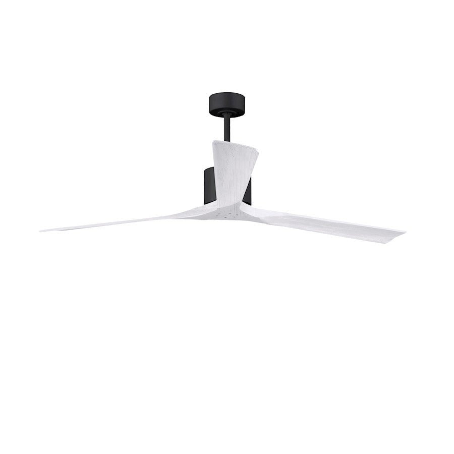 Matthews Fans Nan XL 72in 3-Blade Ceiling Fan | Textured Bronze and Walnut Wood Blades | Living Room & Bedroom | 72 x 72 x 10 in | Model NKXL-TB-WA-72