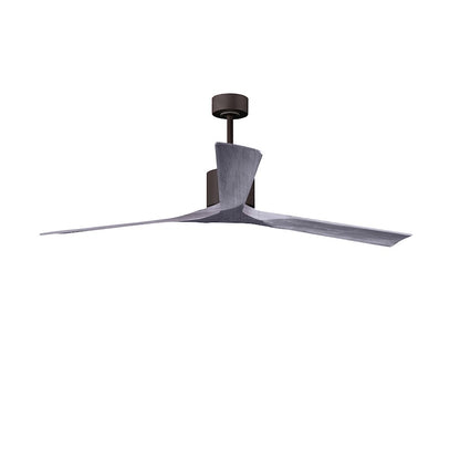 Matthews Fans Nan XL 72in 3-Blade Ceiling Fan | Textured Bronze and Walnut Wood Blades | Living Room & Bedroom | 72 x 72 x 10 in | Model NKXL-TB-WA-72