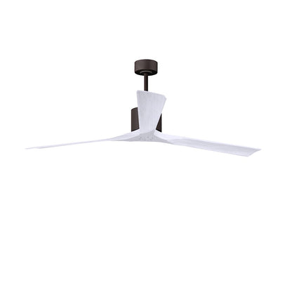 Matthews Fans Nan XL 72in 3-Blade Ceiling Fan | Textured Bronze and Walnut Wood Blades | Living Room & Bedroom | 72 x 72 x 10 in | Model NKXL-TB-WA-72