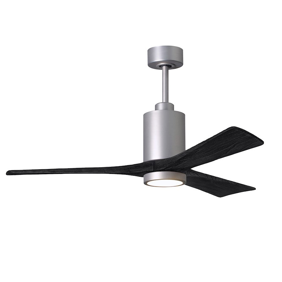 Matthews Fans Patricia 3 60in 1-Light Ceiling Fan | Contemporary Brushed Nickel and Matte White Solid Wood | Bedroom & Living | Model PA3-BN-MWH-60