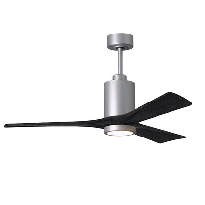 Matthews Fans Patricia 3 60in 1-Light Ceiling Fan | Contemporary Brushed Nickel and Matte White Solid Wood | Bedroom & Living | Model PA3-BN-MWH-60