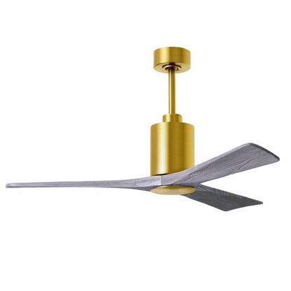 Matthews Fans Patricia-3 60in 3-Blade LED Ceiling Fan | Brushed Brass and Walnut Solid Wood | Living Room & Bedroom | Model PA3-BRBR-WA-60