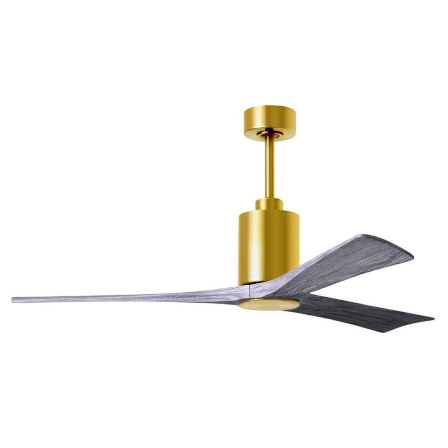 Matthews Fans Patricia-3 60in 3-Blade LED Ceiling Fan | Brushed Brass and Walnut Solid Wood | Living Room & Bedroom | Model PA3-BRBR-WA-60