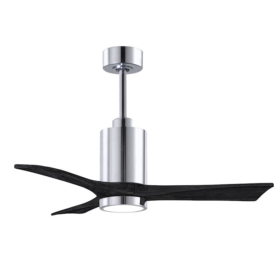 Matthews Fans Patricia 3 60in 3-Light LED Ceiling Fan | Contemporary Polished Chrome and Matte White Solid Wood Blades | Living | Model PA3-CR-MWH-60