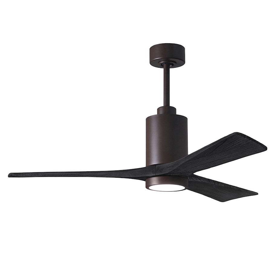 Matthews Fans Patricia-3 60in 3-Blade Ceiling Fan | Textured Bronze and Matte White Solid Wood Blades | Great Room & Covered | Model PA3-TB-MWH-60