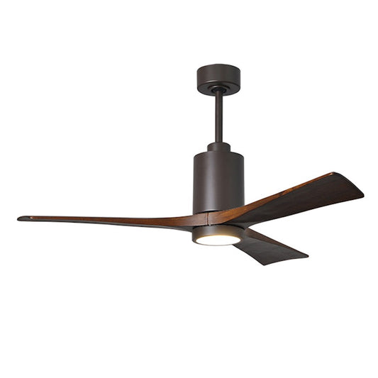 Matthews Fan Patricia 3 60in 3-Blade Ceiling Fan | Textured Bronze and Walnut Tone Wood | Living Room & Bedroom | 60 x 60 x 13 in | Model PA3-TB-WA-60