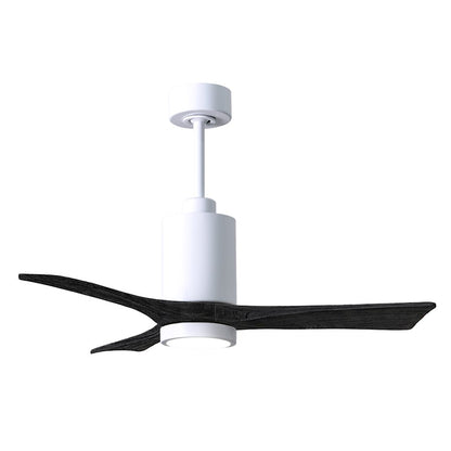 Matthews Fans Patricia 3 60in 3-Blade LED Ceiling Fan | Gloss White and Matte White Solid Wood Blades | Living Room & Bedroom | Model PA3-WH-MWH-60