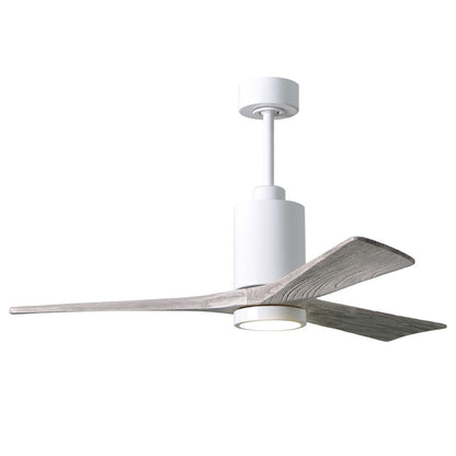 Matthews Fan Patricia 3 52in 3-Blade Ceiling Fan | Gloss White and Barn Wood Tone | Living Room & Bedroom | 52 x 52 x 12 in | Model PA3-WH-BW-52