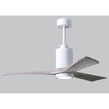 Matthews Fan Patricia 3 52in 3-Blade Ceiling Fan | Gloss White and Barn Wood Tone | Living Room & Bedroom | 52 x 52 x 12 in | Model PA3-WH-BW-52