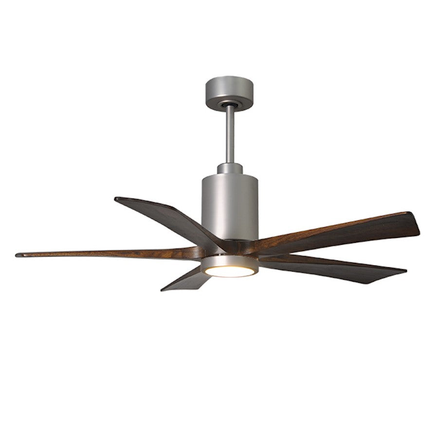 Matthews Fan Patricia 60in 5-Blade Ceiling Fan | Textured Bronze and Walnut Tone Wood | Living Room & Covered Patio | Model PA5-TB-WA-60