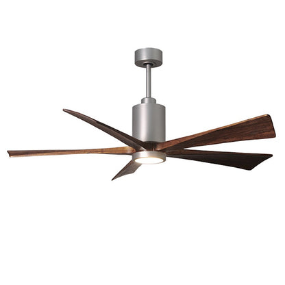 Matthews Fan Patricia 60in 5-Blade Ceiling Fan | Textured Bronze and Walnut Tone Wood | Living Room & Covered Patio | Model PA5-TB-WA-60