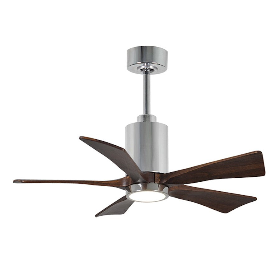 Matthews Fan Patricia 60in 5-Blade Ceiling Fan | Textured Bronze and Walnut Tone Wood | Living Room & Covered Patio | Model PA5-TB-WA-60
