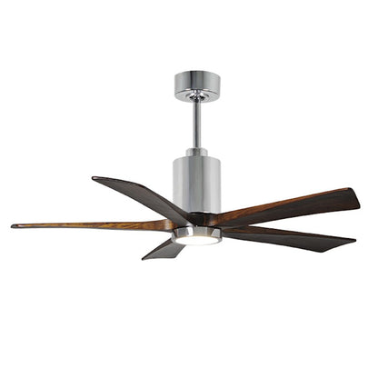 Matthews Fan Patricia 60in 5-Blade Ceiling Fan | Textured Bronze and Walnut Tone Wood | Living Room & Covered Patio | Model PA5-TB-WA-60