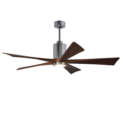 Matthews Fan Patricia 60in 5-Blade Ceiling Fan | Textured Bronze and Walnut Tone Wood | Living Room & Covered Patio | Model PA5-TB-WA-60