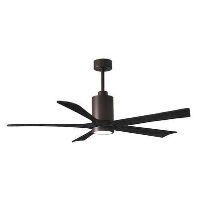 Matthews Fans Patricia 5 60in 5-Blade LED Ceiling Fan | Contemporary Textured Bronze and Matte White Solid Wood | Living Room | Model PA5-TB-MWH-60