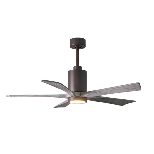 Matthews Fan Patricia 52in 5-Blade Ceiling Fan | Textured Bronze and Barn Wood Solid Wood Blades | Bedroom & Living Room | Model PA5-TB-BW-52