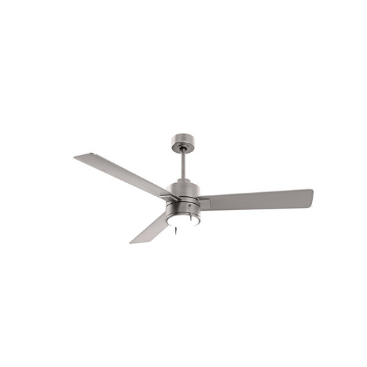 Matthews Steven 52in 3-Blade Ceiling Fan | Contemporary Brushed Nickel Cast Aluminum | Bedroom & Living Room | 52 x 52 x 16.5 in | Model SS-BN-BN-52