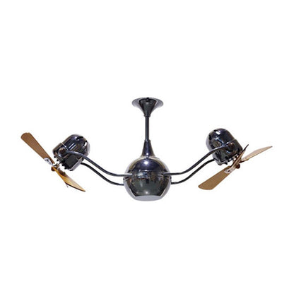 Matthews Fan Vent Bettina 44in Rotational Ceiling Fan | Contemporary Black Nickel and Mahogany Blades | Living Room & Bedroom | Model VB-BKN-WD