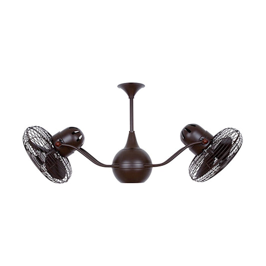 Matthews Fan Company Vent Bettina 42in 1-Light Ceiling Fan | Bronzette Metal Blades | Indoor & Covered Patio | 42 x 7 x 7 in | Model VB-BZZT-MTL