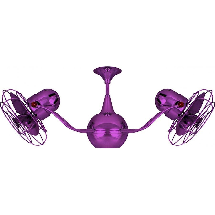 Matthews Fans Vent Bettina 44in Rotational Ceiling Fan | Ametista and Mahogany Wood Blades | Covered Patio & Living Room | Model VB-LTPURPLE-WD