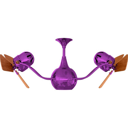 Matthews Fans Vent Bettina 44in Rotational Ceiling Fan | Ametista and Mahogany Wood Blades | Covered Patio & Living Room | Model VB-LTPURPLE-WD