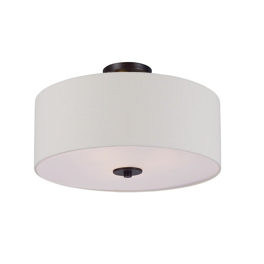 Maxim Lighting 11" x 18" Bongo 3 Lt Flush Mount, Bronze - 10014OMOI