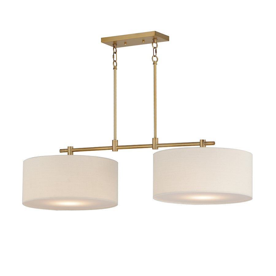 Maxim Lighting Bongo 2 Light Pendant, Natural Aged Brass