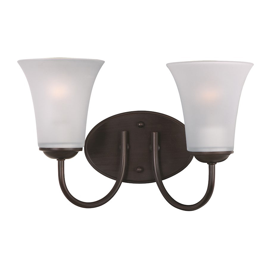 Maxim Lighting Logan 2 Light Bath Vanity, Oil Rubbed Bronze