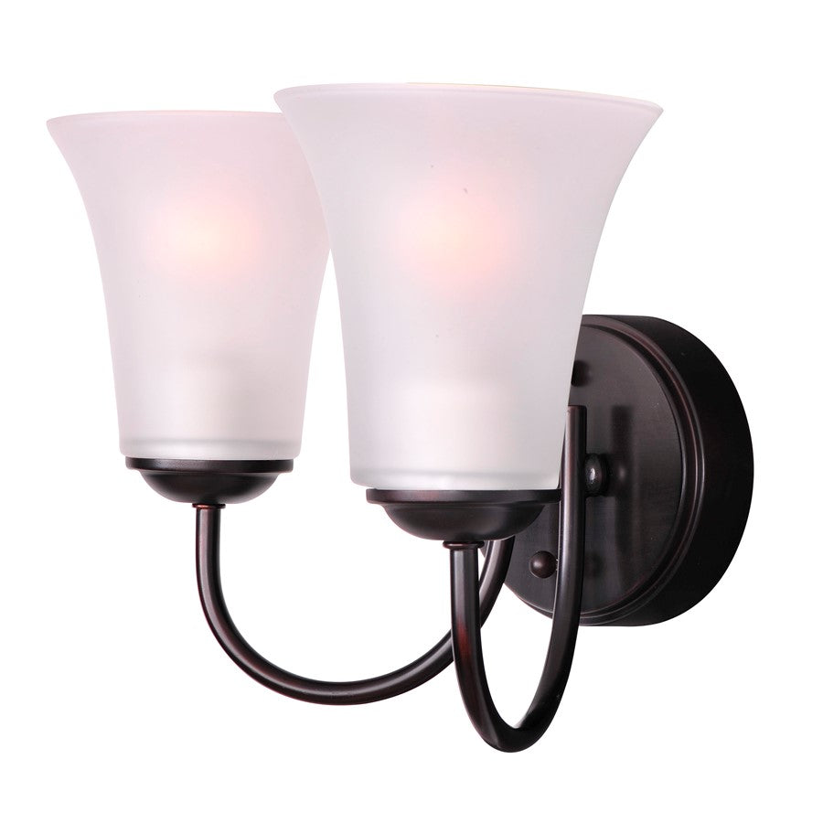 Maxim Lighting Logan 2 Light Bath Vanity, Oil Rubbed Bronze