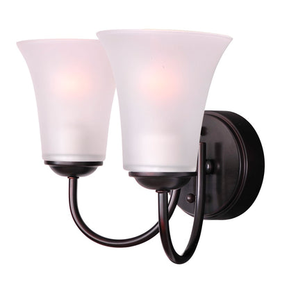 Maxim Lighting Logan 2 Light Bath Vanity, Oil Rubbed Bronze
