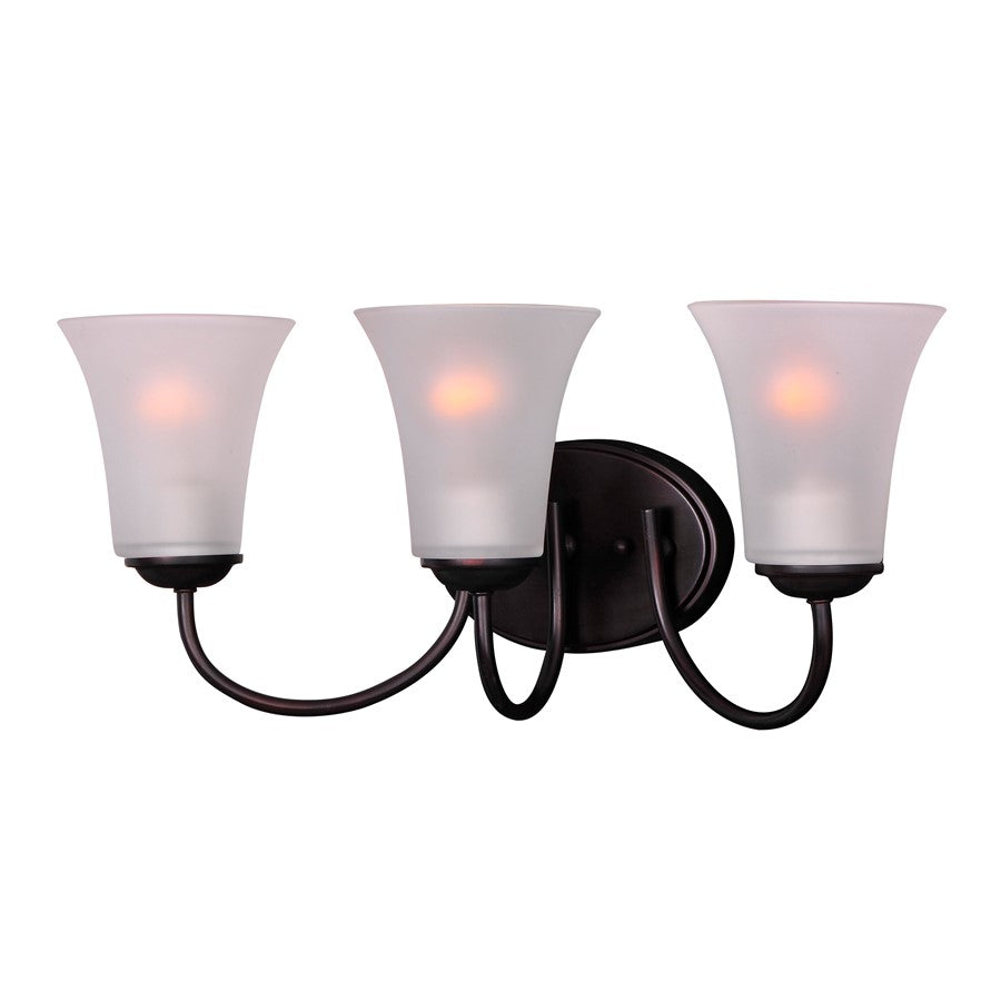 Maxim Lighting Logan 3 Light Bath Vanity, Oil Rubbed Bronze