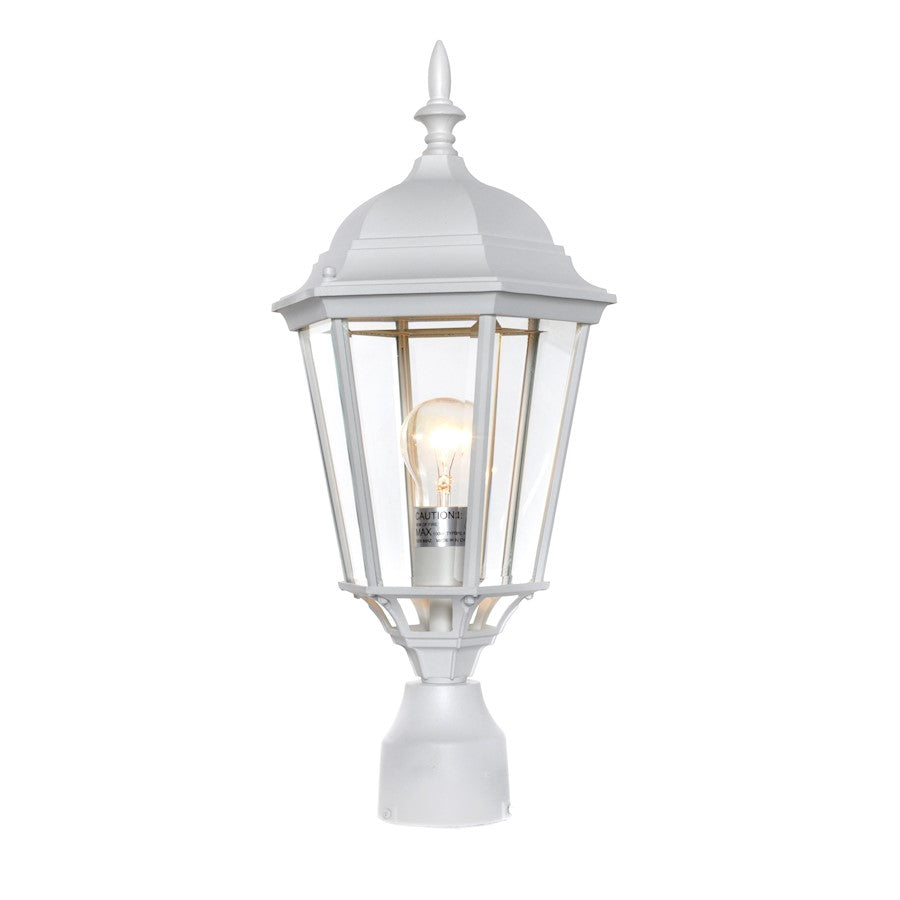 Maxim Westlake Cast 1-Light Outdoor Pole/Post Lantern White