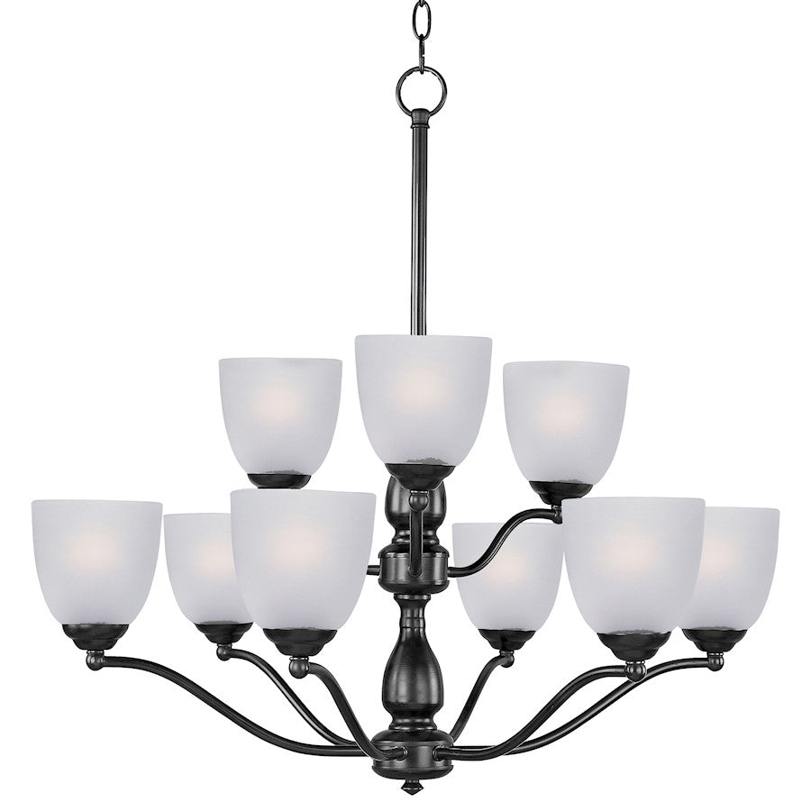 Maxim Lighting Stefan 9 Light Multi-Tier Chandelier, Black