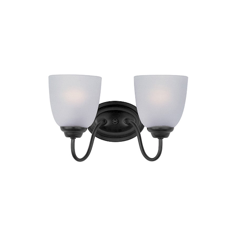 Maxim Lighting Stefan 2 Light Bath Vanity, Black