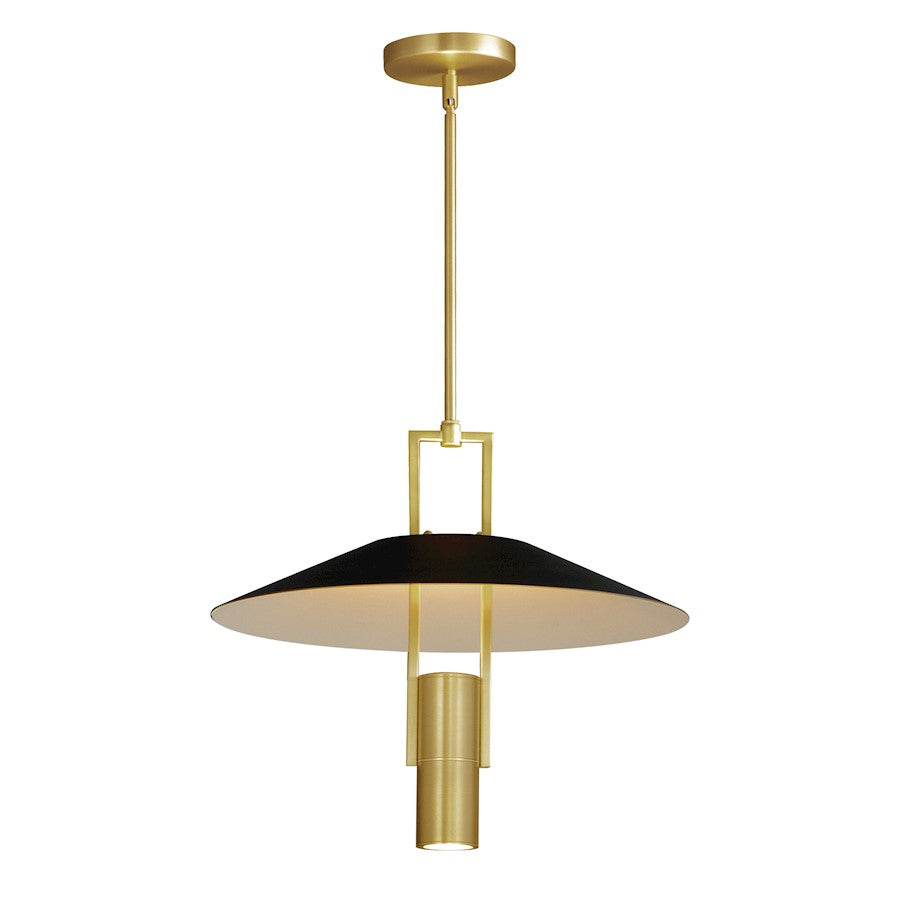 Maxim Lighting Tahoe 2 Light Single Pendant, Black / Satin Brass